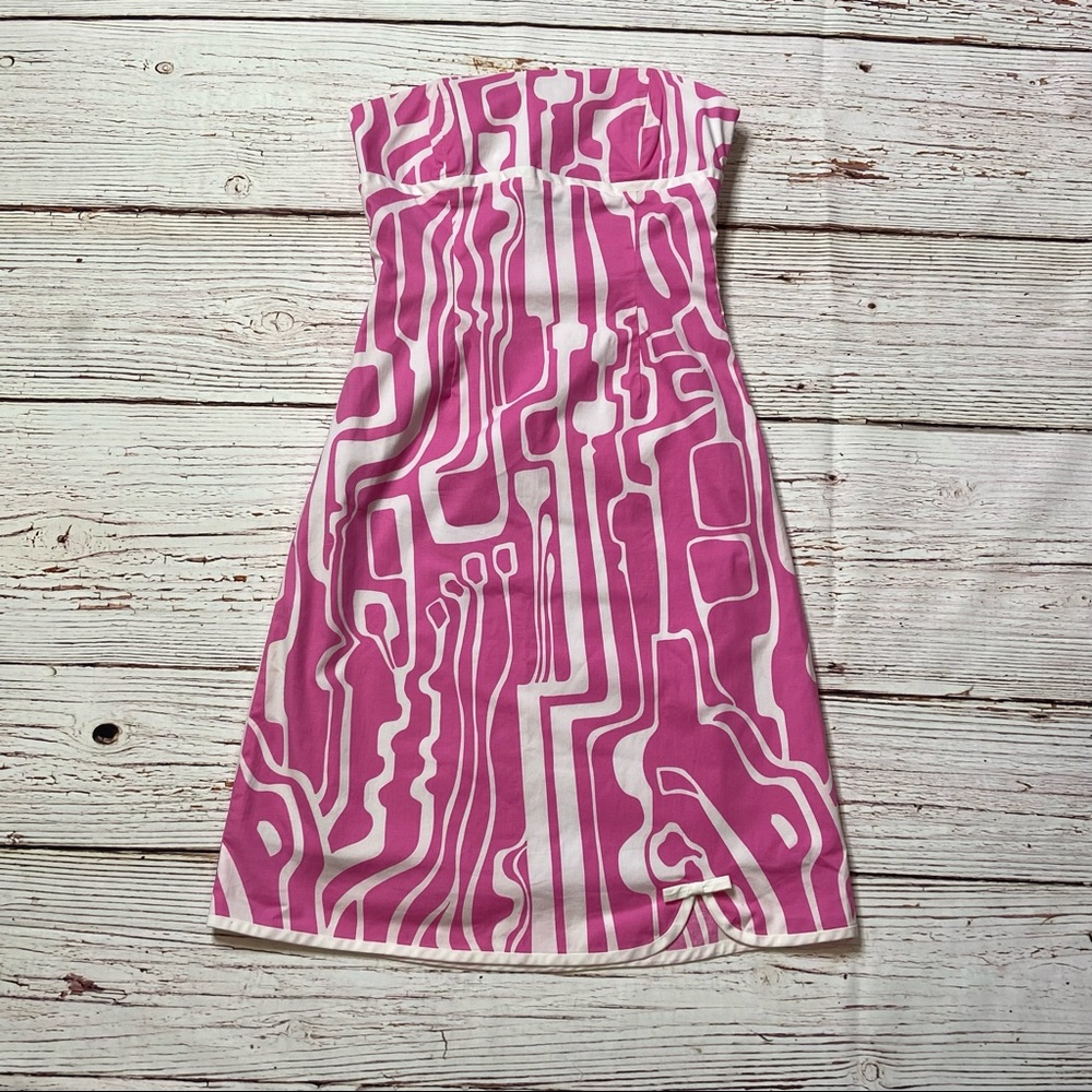 Tibi Pink and White Strapless Dress Sz 4, Perfect for Barbie Premiere! - Picture 3 of 15